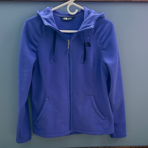 The North Face Tops - The North Face Purple Hooded Fleece Jacket Women’s Medium